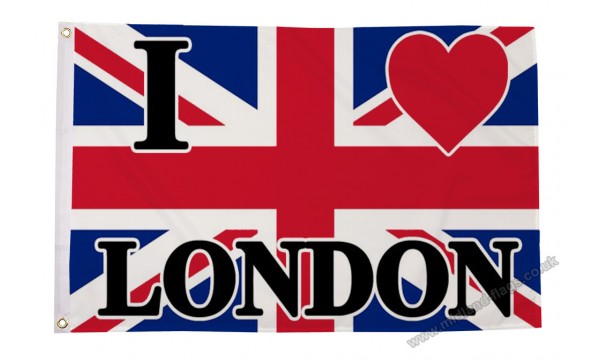 I Love London 5ft x 3ft Flag - CLEARANCE
